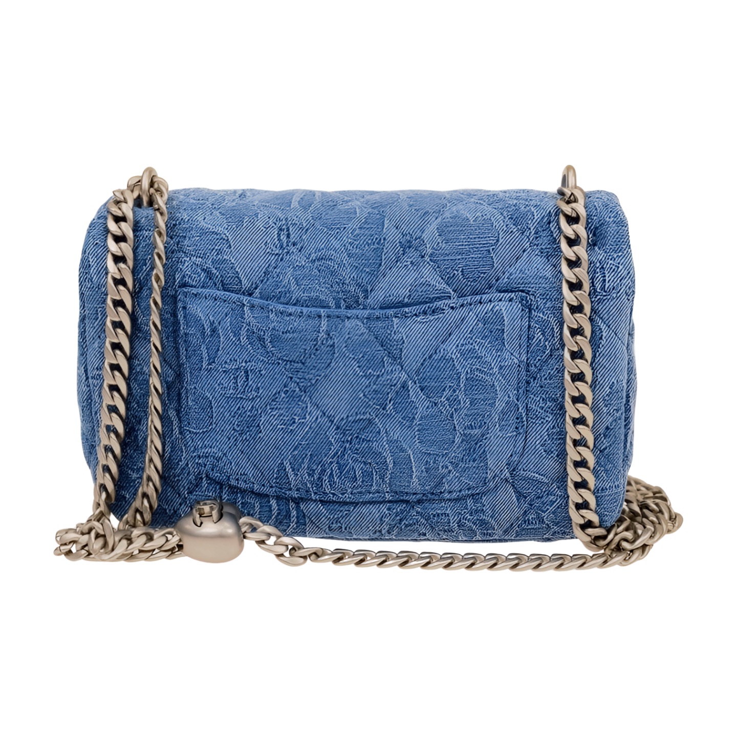 Chanel Square Camellia Heart Crush Denim Bag — view 11