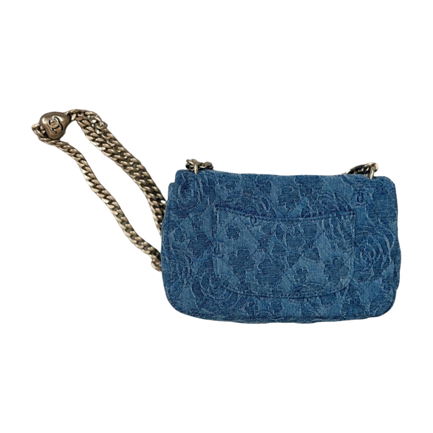 Chanel Square Camellia Heart Crush Denim Bag — view 3