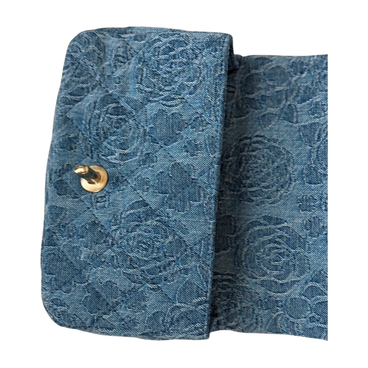 Chanel Square Camellia Heart Crush Denim Bag — view 5