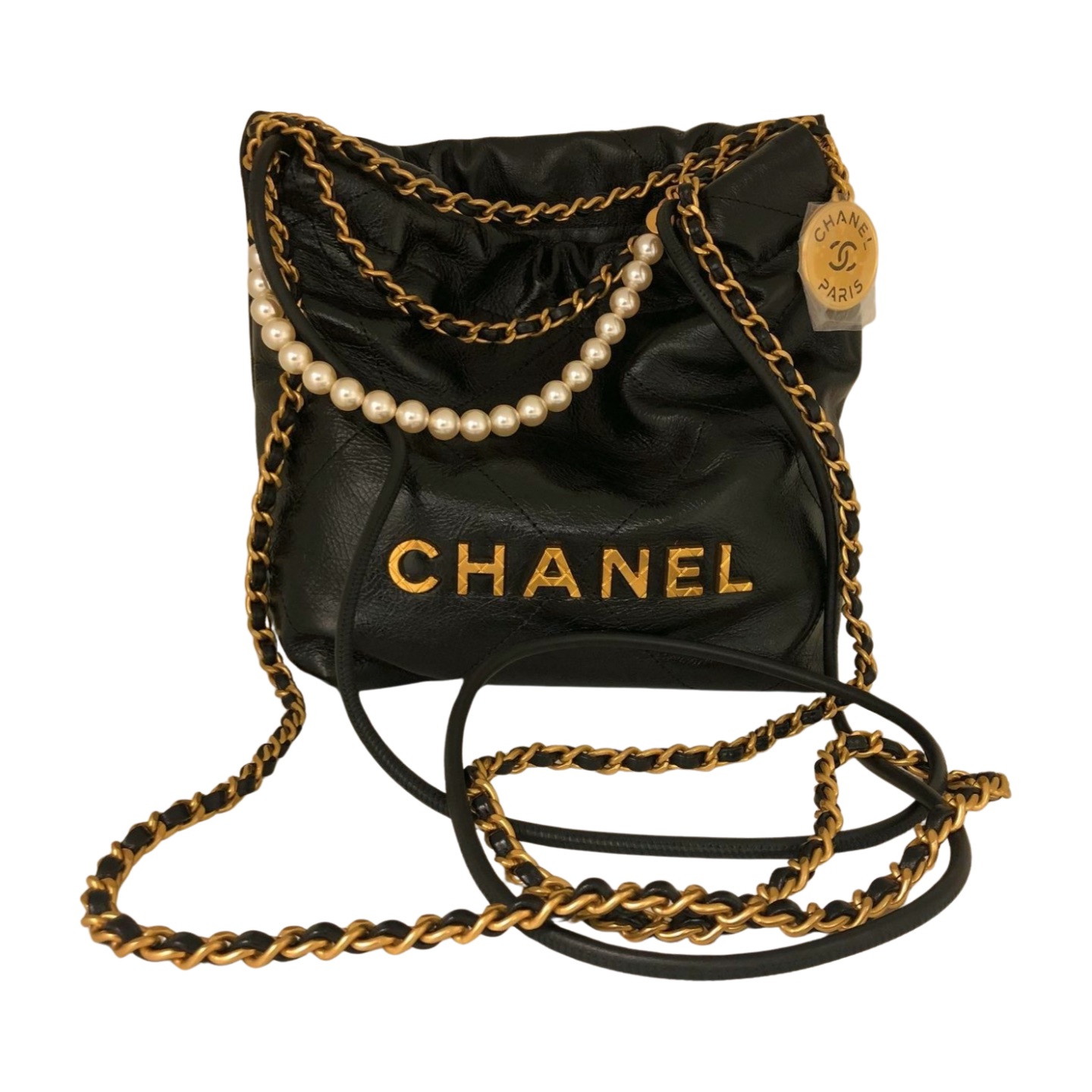 Chanel Mini 22 Hobo Bag with Pearl Strap