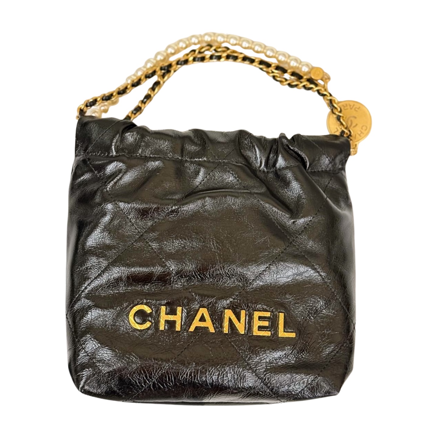 Chanel Mini 22 Hobo Bag with Pearl Strap — view 6