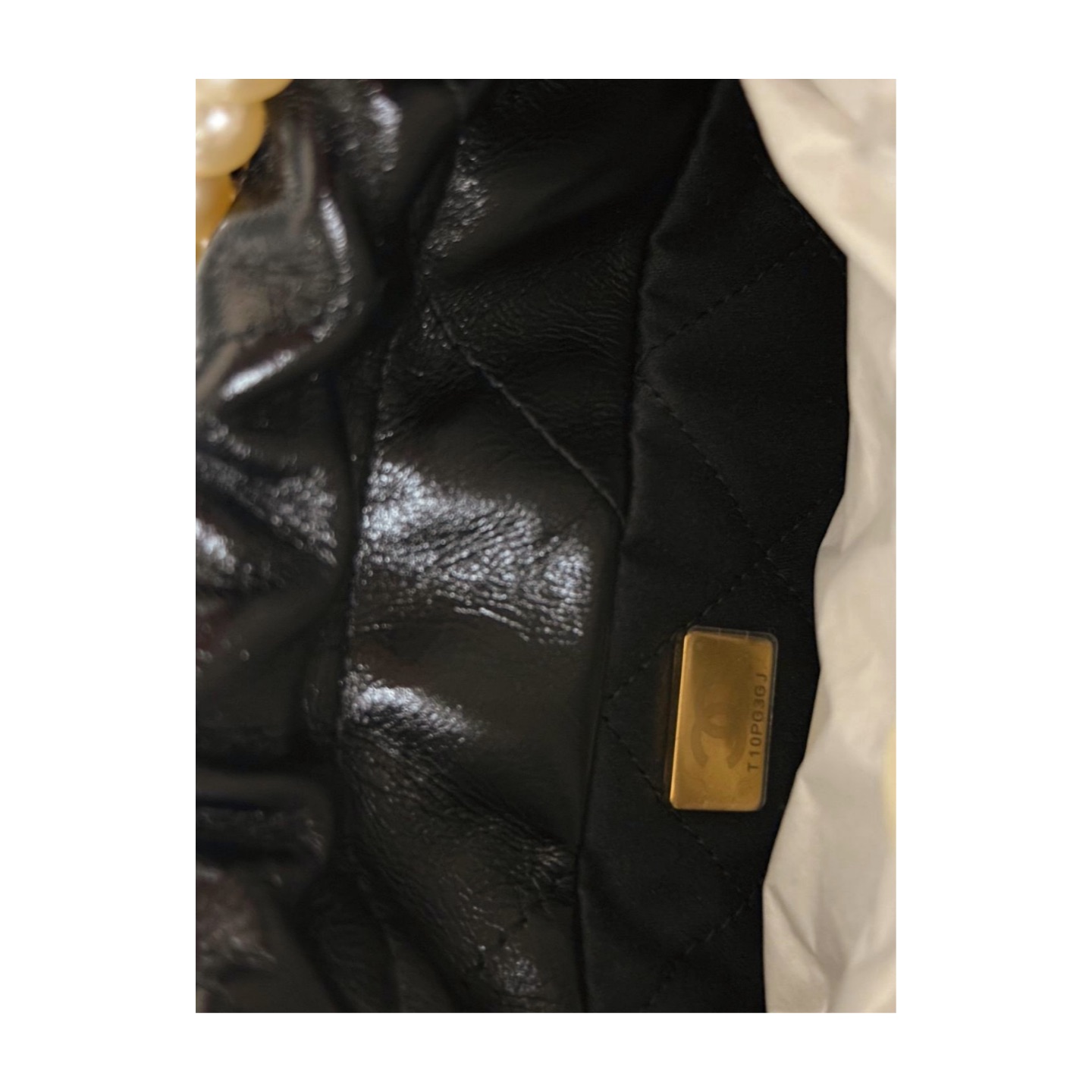 Chanel Mini 22 Hobo Bag with Pearl Strap — view 9